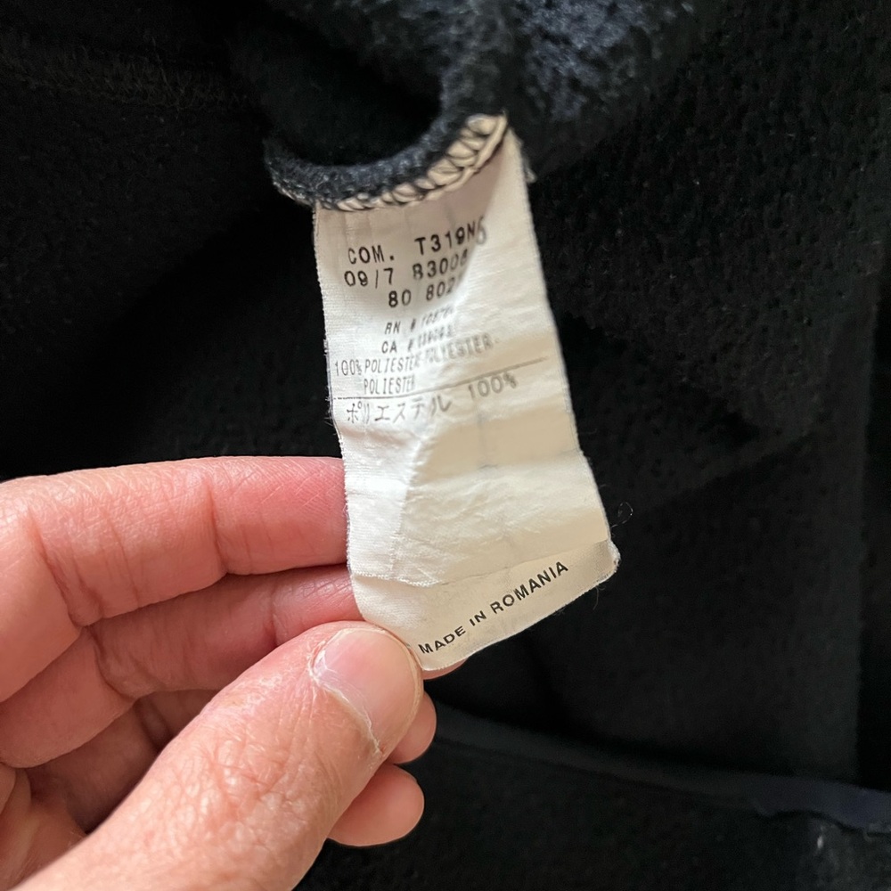 Men's Black Moncler Polar Fleece Zip Sweater - Picture 6 of 6
